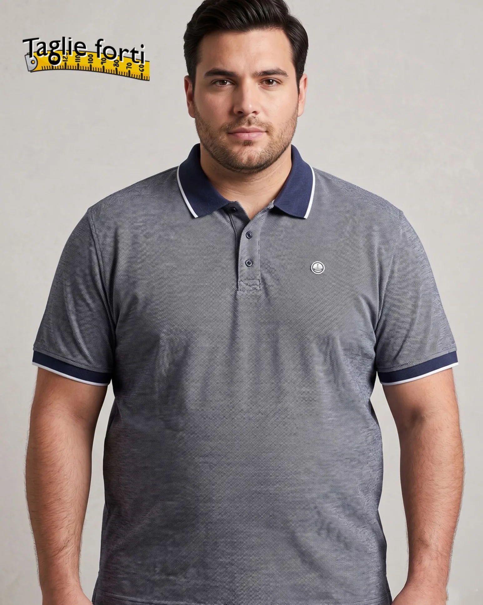NAVY SAIL - Polo over manica corta blu scuro