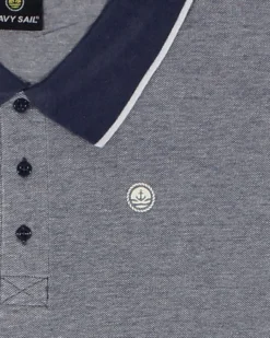 NAVY SAIL - Polo over manica corta blu scuro