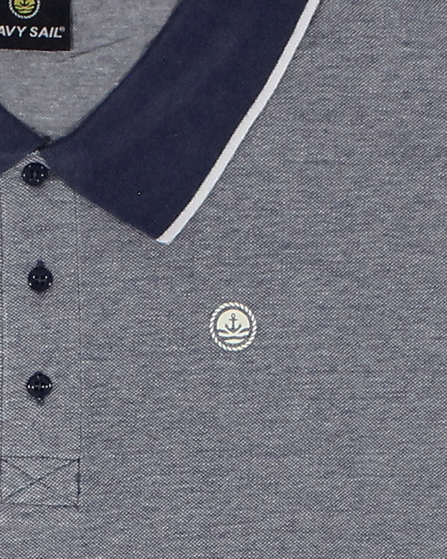 NAVY SAIL - Polo over manica corta blu scuro