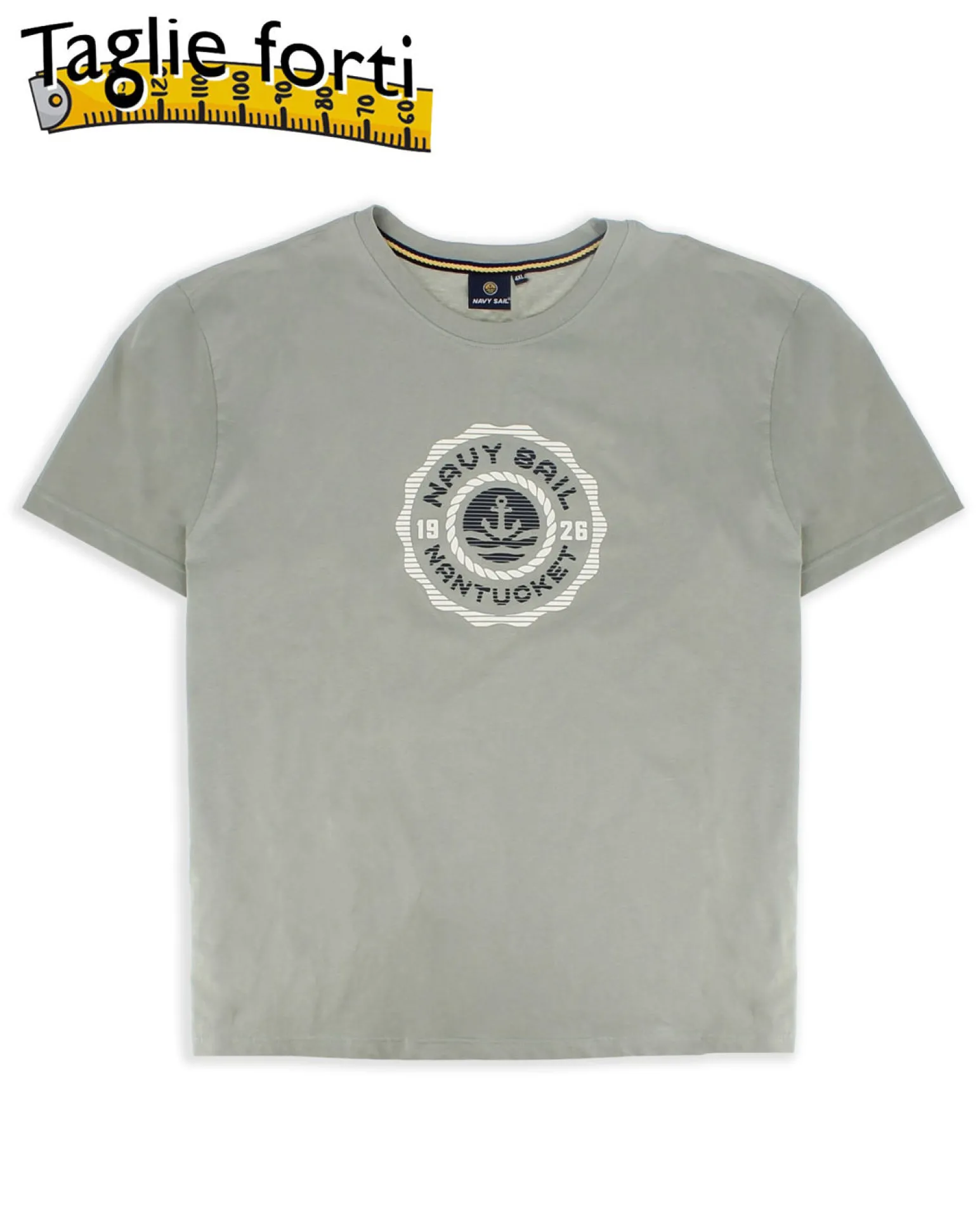 NAVY SAIL - Tshirt over salvia da uomo con logo frontale - NYUOV25375