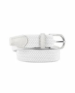 NAZARENO GABRIELLI - Cinta bianca junior, intrecciata ed elasticizzata