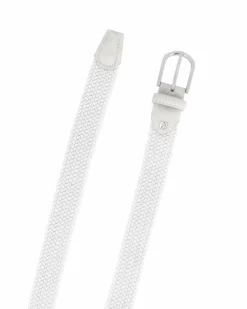 NAZARENO GABRIELLI - Cinta bianca junior, intrecciata ed elasticizzata