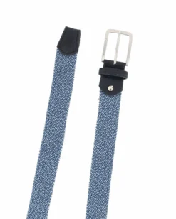 NAZARENO GABRIELLI - Cinta jeans intrecciata ed elasticizzata da uomo