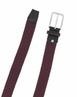 NAZARENO GABRIELLI - Cinta marrone intrecciata ed elasticizzata da uomo