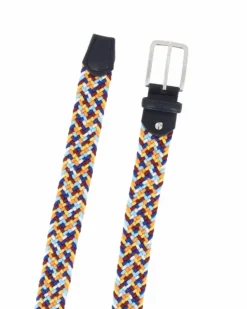 NAZARENO GABRIELLI - Cinta multicolor intrecciata ed elasticizzata da uomo