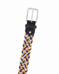NAZARENO GABRIELLI - Cinta multicolor intrecciata ed elasticizzata da uomo