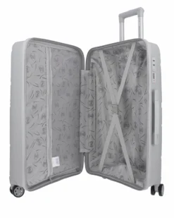 NAZARENO GABRIELLI - TROLLEY ARGENTO IN ABS 4 RUOTE