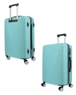 NAZARENO GABRIELLI - TROLLEY AZZURRO IN ABS 4 RUOTE