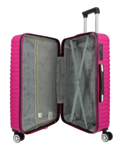 NAZARENO GABRIELLI - TROLLEY FUXIA IN ABS 4 RUOTE