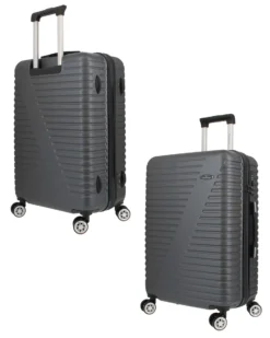 NAZARENO GABRIELLI - TROLLEY GRIGIO IN ABS 4 RUOTE