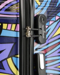 NAZARENO GABRIELLI - TROLLEY IN ABS 4 RUOTE STAMPE GEOMETRICHE