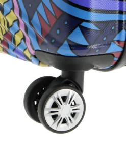 NAZARENO GABRIELLI - TROLLEY IN ABS 4 RUOTE STAMPE GEOMETRICHE
