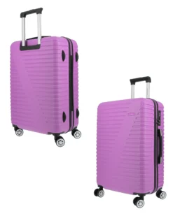 NAZARENO GABRIELLI - TROLLEY LILLA IN ABS 4 RUOTE