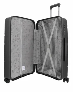 NAZARENO GABRIELLI - TROLLEY NERO IN ABS 4 RUOTE