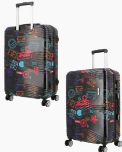 NAZARENO GABRIELLI - TROLLEY 4 RUOTE IN ABS CON STAMPE