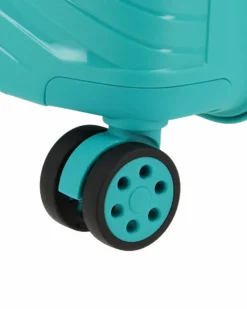 NAZARENO GABRIELLI - TROLLEY TURCHESE IN ABS 4 RUOTE
