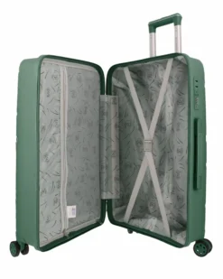 NAZARENO GABRIELLI - TROLLEY VERDE IN ABS 4 RUOTE