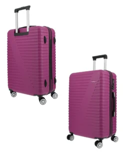 NAZARENO GABRIELLI - TROLLEY VIOLA IN ABS 4 RUOTE