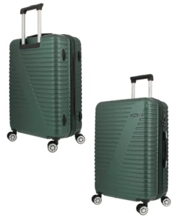 NAZARENO GABRIELLI - TROLLEY VERDE IN ABS 4 RUOTE