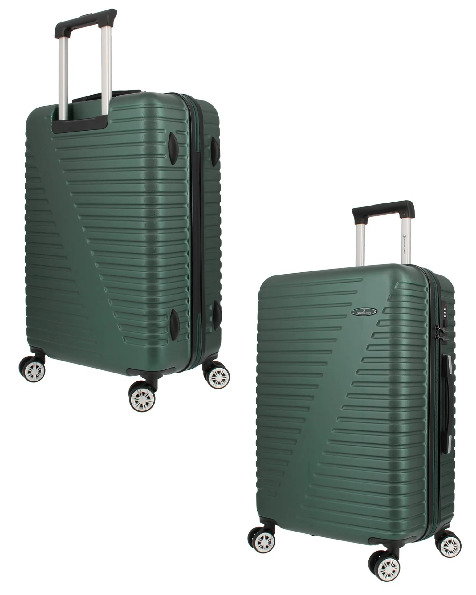 NAZARENO GABRIELLI - TROLLEY VERDE IN ABS 4 RUOTE