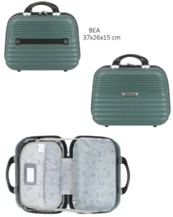 NAZARENO GABRIELLI - TROLLEY VERDE IN ABS 4 RUOTE
