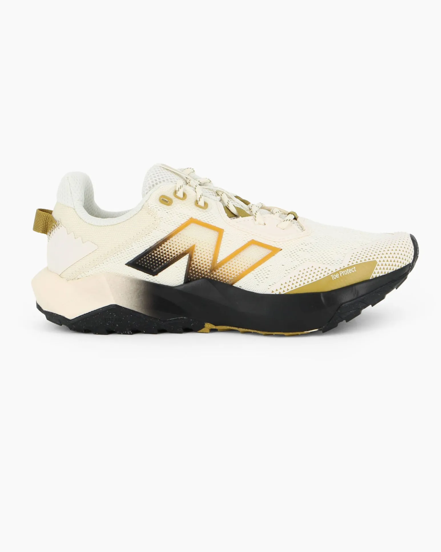 NEW BALANCE - SCARPA DA RUNNING TRAIL NITREL V6 BEIGE CON DETTAGLI NERI, VERDI E GIALLO OCRA DA UOMO, MNTR4SE
