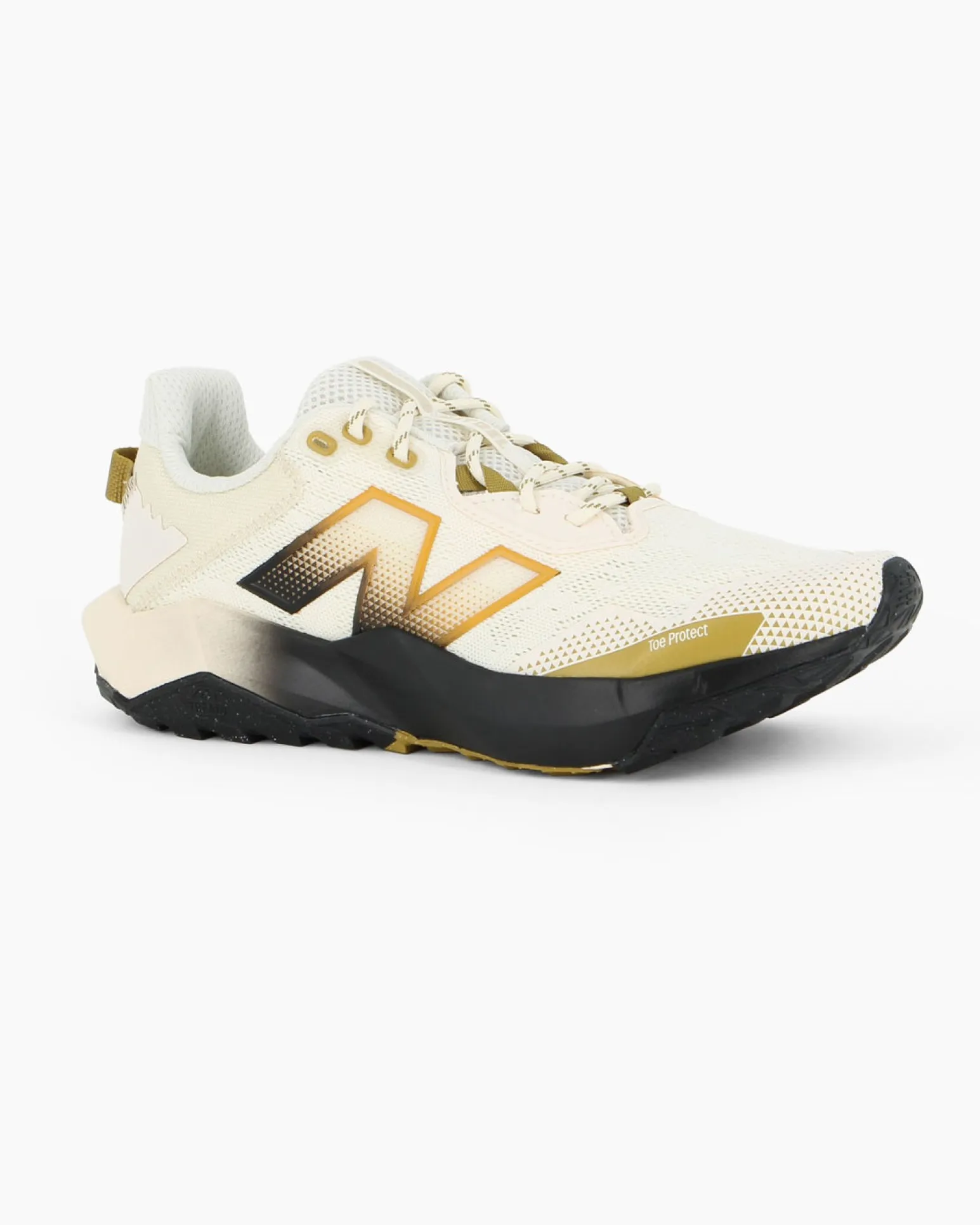 NEW BALANCE - SCARPA DA RUNNING TRAIL NITREL V6 BEIGE CON DETTAGLI NERI, VERDI E GIALLO OCRA DA UOMO, MNTR4SE