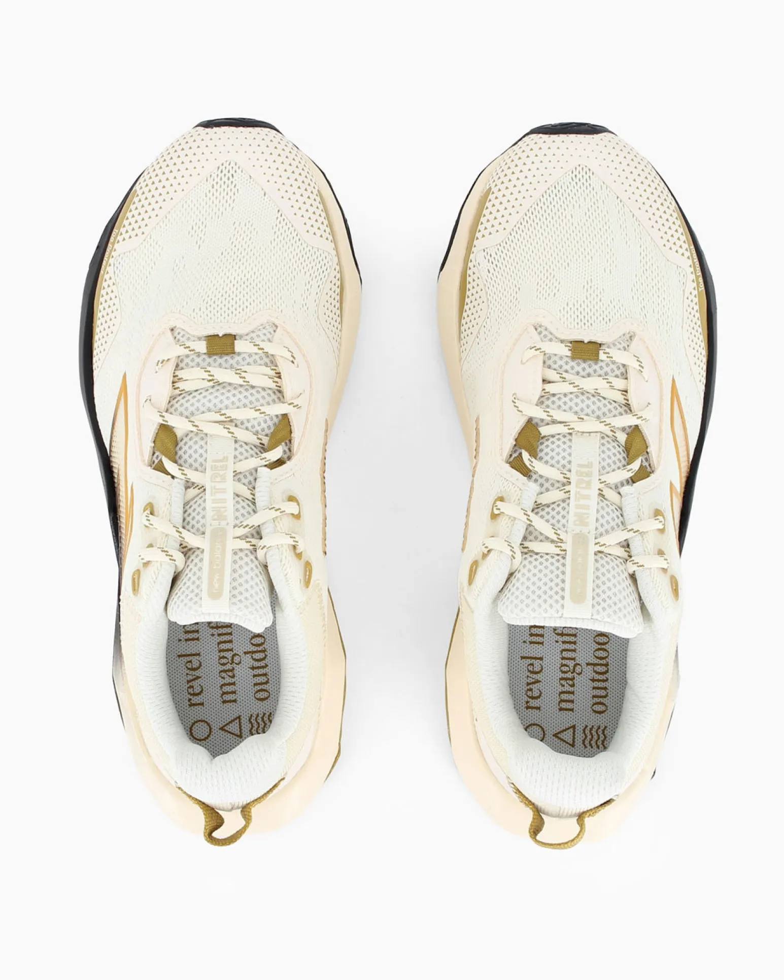 NEW BALANCE - SCARPA DA RUNNING TRAIL NITREL V6 BEIGE CON DETTAGLI NERI, VERDI E GIALLO OCRA DA UOMO, MNTR4SE