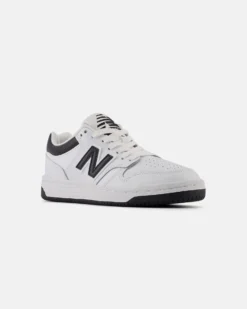 NEW BALANCE 480 - Sneaker da donna bianche e nere in VERA PELLE con suola in gomma