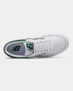 NEW BALANCE - Sneaker da uomo bianche e verdi in VERA PELLE con soletta Ortholite - 480