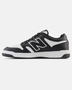 NEW BALANCE 480 - Sneaker da uomo nera e bianca in VERA PELLE con soletta in memory foam - BB480LBA