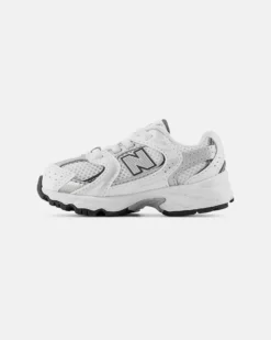 NEW BALANCE 530 – SNEAKERS JUNIOR BUNGEE LACE BIANCA / ARGENTO – IZ530SB1