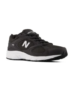 NEW BALANCE -  SNEAKERS JUNIOR LIFESTYLE NERE CON DETTAGLI BIANCHI DAL 35.5 AL 40, G4081M7