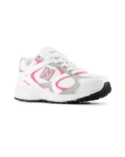 NEW BALANCE - SNEAKERS KIDS LIFESTYLE BIANCHE CON DETTAGLI ROSA E GRIGI DAL 28 AL 35, P40826U
