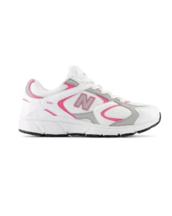 NEW BALANCE -  SNEAKERS KIDS LIFESTYLE BIANCHE CON DETTAGLI ROSA E GRIGI DAL 28 AL 35, P40826U