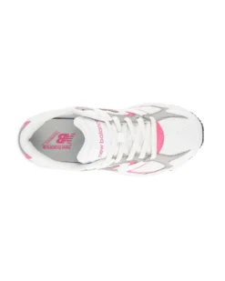 NEW BALANCE -  SNEAKERS KIDS LIFESTYLE BIANCHE CON DETTAGLI ROSA E GRIGI DAL 28 AL 35, P40826U