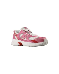 NEW BALANCE - SNEAKERS KIDS LIFESTYLE BIANCHE CON DETTAGLI FUXIA E ROSSI DAL 28 AL 35, P5304GR