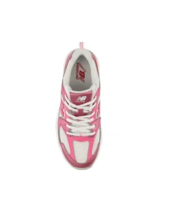 NEW BALANCE -  SNEAKERS KIDS LIFESTYLE BIANCHE CON DETTAGLI FUXIA  E ROSSI DAL 28 AL 35, P5304GR
