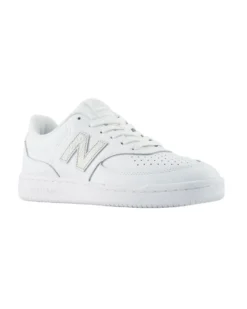 NEW BALANCE - SNEAKERS LIFESTYLE LEATHER BIANCHE CON DETTAGLI GRIGI DA DONNA, W0803RA