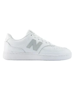 NEW BALANCE - SNEAKERS LIFESTYLE LEATHER BIANCHE CON DETTAGLI GRIGI DA DONNA, W0803RA