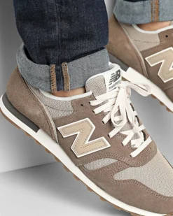 NEW BALANCE -  SNEAKERS LIFESTYLE  MARRONI CON DETTAGLI TAUPE,  M3737WA