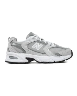 NEW BALANCE 530 - Sneaker unisex grigie e argento in VERA PELLE con intersuola ABZORB