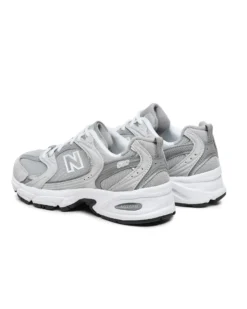 NEW BALANCE 530 - Sneaker unisex grigie e argento in VERA PELLE con intersuola ABZORB