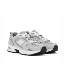 NEW BALANCE 530 - Sneaker unisex grigie e argento in VERA PELLE con intersuola ABZORB