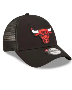 NEW ERA - Cappello nero regolabile con logo pannello posteriore in mesh e logo Chicago Bulls - 9 FORTY