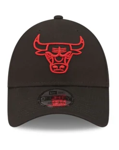 NEW ERA - Cappello nero regolabile con logo rosso - 9 FORTY