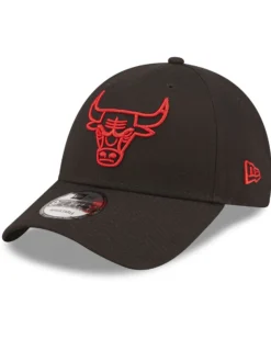 NEW ERA - Cappello nero regolabile con logo rosso - 9 FORTY