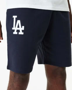 NEW ERA - Pantaloni corti blu scuro con logo bianco