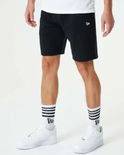 NEW ERA - Pantaloni corti neri con logo bianco
