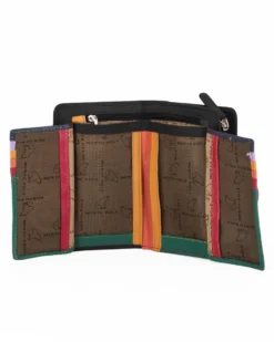NORTH POLE - Portafoglio nero in VERA PELLE da donna con pattina